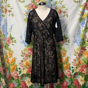 Lane Bryant Black Lace Dress